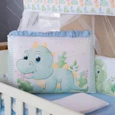 Kit Berço Americano 13 pcs para Bebê Menino Dino Baby