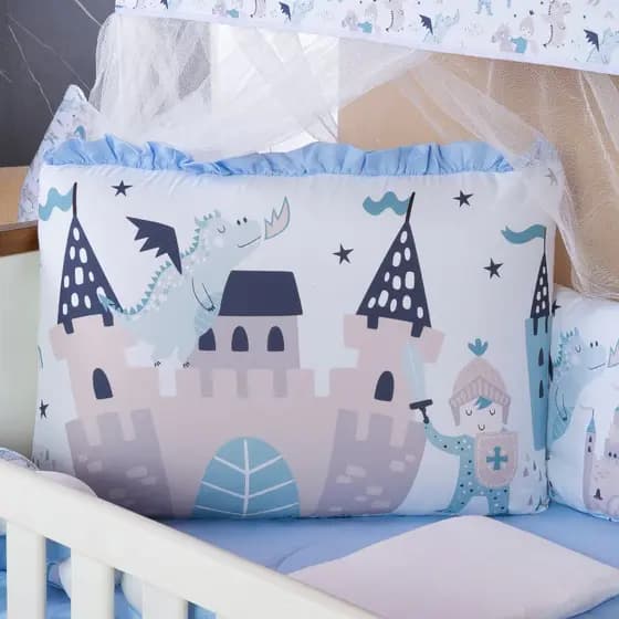 Kit Berço Americano 13 pcs para Bebê Menino Príncipe