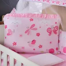 Kit Berço Americano 13 pcs para Bebê Menina Borboleta