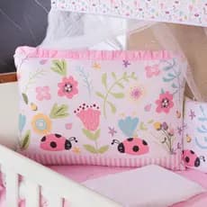 Kit Berço Americano 13 pcs para Bebê Menina Flores