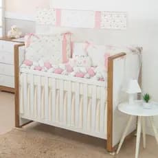 Kit Berço Americano 100% Algodão 10 Pçs - Amarilys Rosê