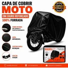 Capa Para Cobrir Moto Couro Impermeável Protege Sol Chuva Granizo Riscos
