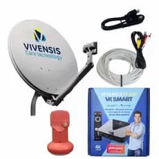 Kit Tv Antena Vivensis + Receptor Vx Smart + Lnbf + Cabo