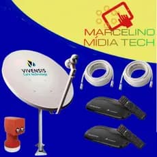 Kit Antena Tv 02 Pontos Vivensis Completo