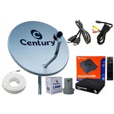 Kit Completo Para Tv Antena + Receptor SE-2 Century + LNBF + Cabo