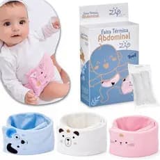 Cinta Térmica Alivia Cólica Bebe Nenê c/ Bolsa Semente Erva Anti Gases Conforto Dormir Barriga