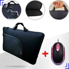 Kit Capa Case Pasta Notebook 15,6 14 17 + Mouse cabo Usb Led Resistente TOP