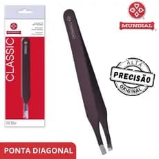 Pinça Diagonal Profissional Sobrancelha Soft Mundial Bc-395