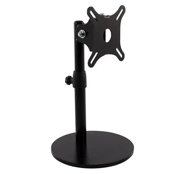 Suporte De Monitor Ergonômico Com Altura Ajustável Cor Preto Em Aço Carbono Com Base Móvel Para Escritório Escrivaninha