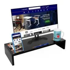 Suporte Ergonômico Para Monitor Com Porta Copo e Celular 22x55cm - Wp Connect