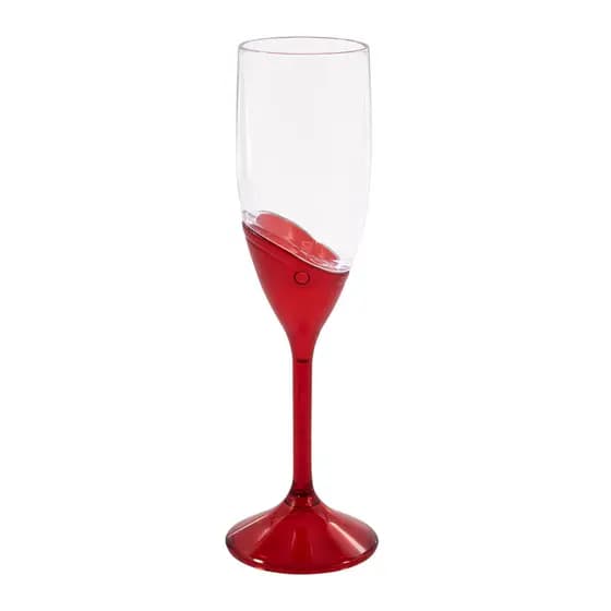 Taça Champagne Espumante180ML AcrilicoVermelho