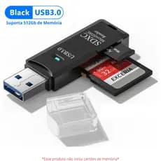 Leitor De Cartão Usb 3.0 Adaptador Micro Sd/sdxc 5gbps Envio Imediato