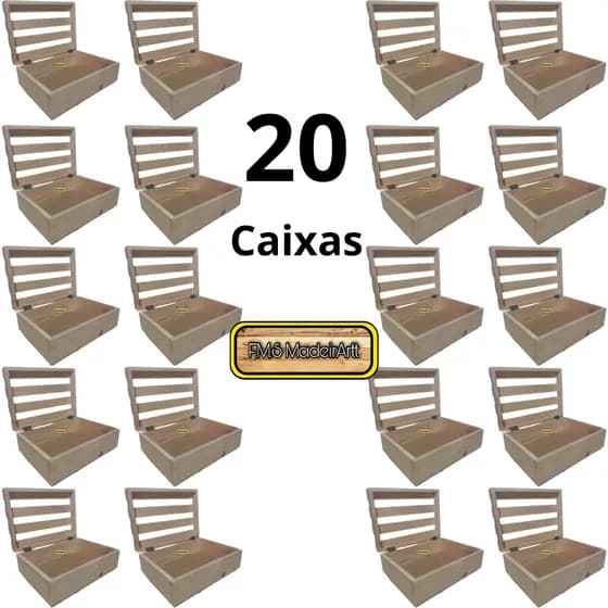 20 Caixas de madeira pinus para cesta de café da manhã, dia dos namorados, pais, mães fms_madeirartt