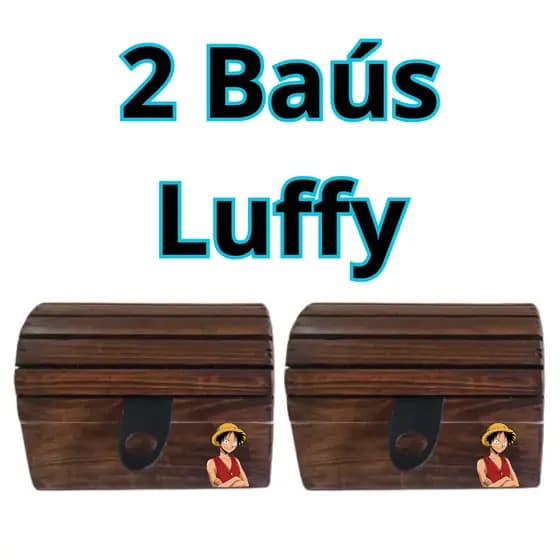Bau Luffy - baú de madeira maciça One piece ENVIO IMEDIATO baus_e_cestas_da_geo
