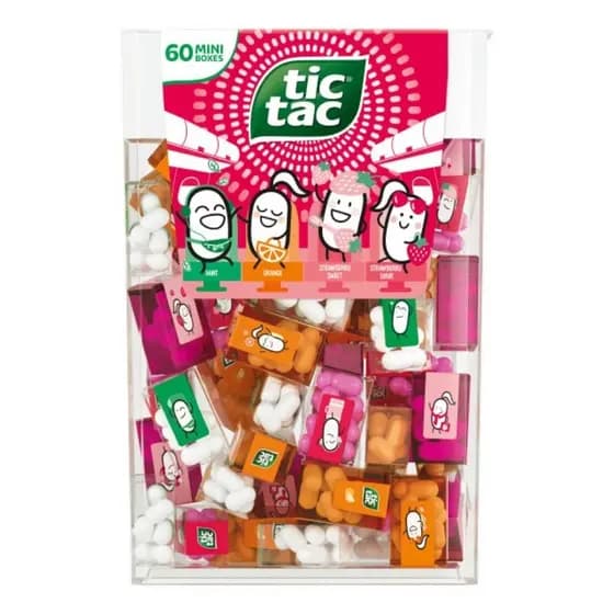 PASTILHA TIC TAC TRAVELS LANÇAMENTO 60MINI CAIXINHAS VERMELHO