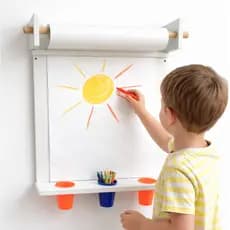 Painel Infantil Educativo Lousa Criativa para Desenho e Pintura Montessori + Bobina de Papel