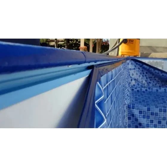🏊‍♂️ Perfil Rígido para Piscinas de Vinil fixação superior de vinil cor azul claro Reforçado Barra com 1,20 Mt