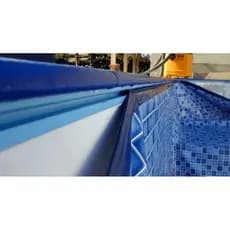 🏊‍♂️ Perfil Rígido para Piscinas de Vinil fixação superior de vinil cor azul claro Reforçado Barra com 1,20 Mt