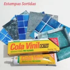 Reparo para piscinas de vinil,Cortes com 30 cm x cm 12,5 com  Diversas padronagens e 01 Lixa de  10 x 0.07cm