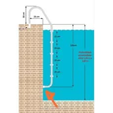chega de arranhões em.sua Piscina! Kit de 02 Borrachas Batente de escada para Piscinas na cor Azul claro