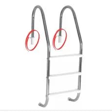 Chumbador Para escada e Corrimão de Piscina  Em.ABS Branco