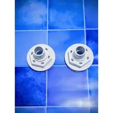kit 02 Nicho Adaptador em ABS Para Iluminação de Led com rosca de ½ Brustec Piscinas de Fibra