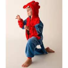 Pijama Macacão Infantil Menino Dino vermelho spider man Kigurumi - Pronta Entrega