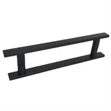 Puxador de Aço Inox Chato Preto 50cmx30cm para Porta / Portão De Vidro/Madeira/Alumínio