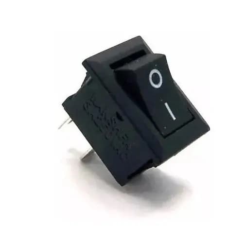 10 Chave Tic Tac mini KDC Preta On/Off 2Pos 2Term KCD5-101N