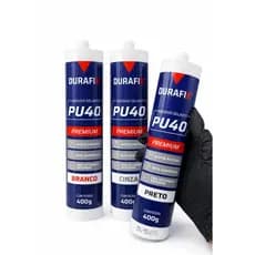 Selante Pu silicone Cola Adesivo Pu40 Poliuretano Vedante Durafix 400g Cinza - Preto - Branco