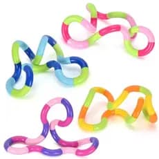 1x Brinquedo Antiestresse De Torção Articulados Colorido Enrolamentos Para Adultos/ Crianças FIDGET
