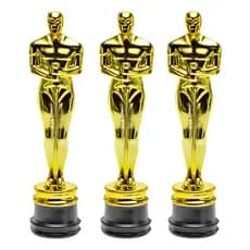 1 a 4 Trofféu Estatueta Oscaar Dourada Hollywoood Cinema Premio 22cm/30cm - NOVIDADE