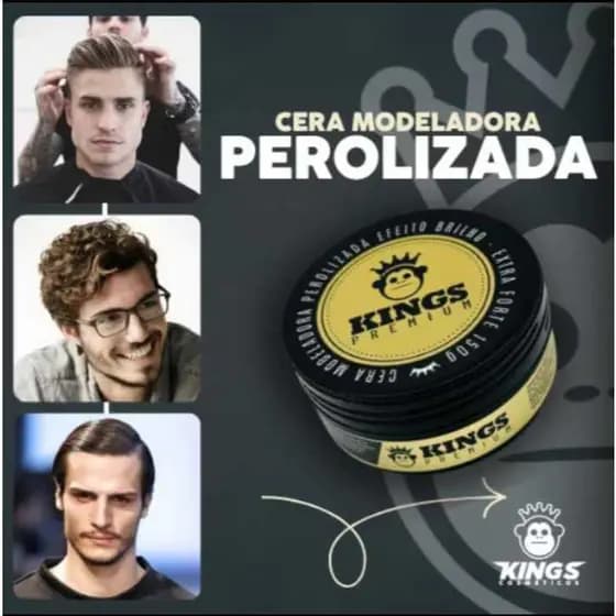 Cera Modeladora Perolizada 150g profissional - Kings Premium