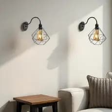 Luminária Arandela De Parede Retrô Diamante + ST64 Moderno Industrial