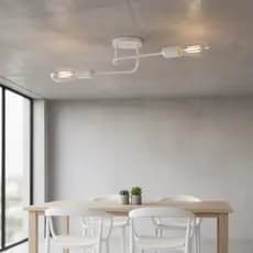 Lustre de Teto Sputnik 2 Braços Plafon Sobrepor Luminária Sala Quarto Banheiro Area Gourmet