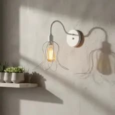 Luminária Arandela De Parede Tulipa Pendente Lustre  Aramado Moderno