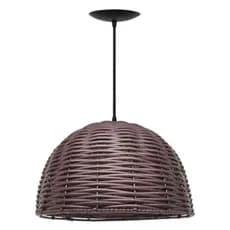 Pendente Aramado Luminária Lustre Meia Esfera Junco Fibra Sintética Moderno