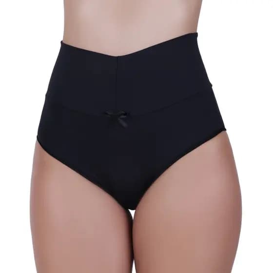 Kit 5 Calcinha Cós Alto Segura Barriga Bella da Serra Tanga Modeladora Pós Parto Thamires