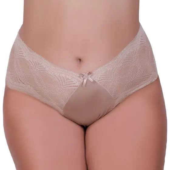 Calcinha Plus Size de Renda Tanga Grande Talita 46 48 50 52 54