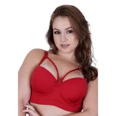 Sutiã Plus Size Bojão Bella da Serra Cropped Tirinhas Strappy Reforçado