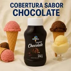 Cobertura chocolate sobremesa sorvetes bolos açaí