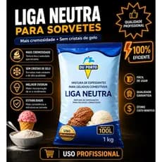 Liga Neutra Mistura De Espessantes Para Gelados Du Porto 1Kg Sorvetes, Geladinhos, Sobremesa Açaí