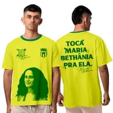 Camiseta Algodão Unissex Maria Bethânia Mundial Brasil Core Camisa Masculina T-Shirt Feminina-Atoms