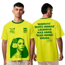 Camiseta Algodão Unissex Gal Costa Copa do Mundo Brasil Core Camisa Masculina T-Shirt FemininaAtoms