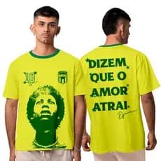 Camiseta Algodão Unissex Djavan Copa do Mundo Brasil core Camisa Masculina T-Shirt Feminina-Atoms
