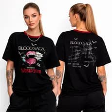 Camiseta Algodão Unissex Enhypen World Tour Blood Saga By DATAS BRASIL 2026 FC Camisa T-Shirt