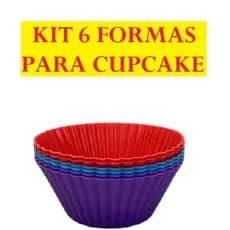 Forminha De Silicone Para CupCake Mini Bolos Doces Para Sua Cozinha Prático De Desenformar Multiuso