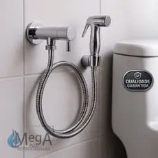 Ducha Higiênica Luxo Metal Cromado Acionamento 1/4 De Volta