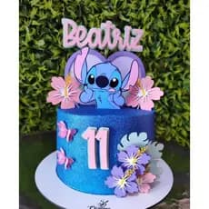 Topo topper de bolo 3D STITCH personalizado