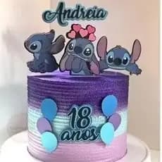 Topo /Topper de bolo Personalizado lilo stchi